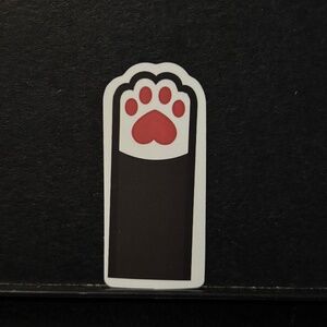 BLACK/ WHITE CAT PAW STICKER